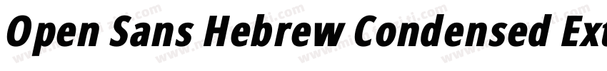 Open Sans Hebrew Condensed Extra Bo字体转换